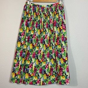Vintage Heller Tracht Floral Pleated‎ Skirt